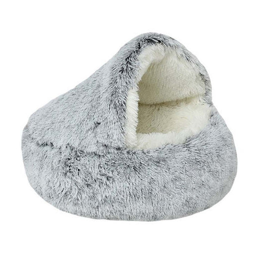 Furry Cave Dog Bed