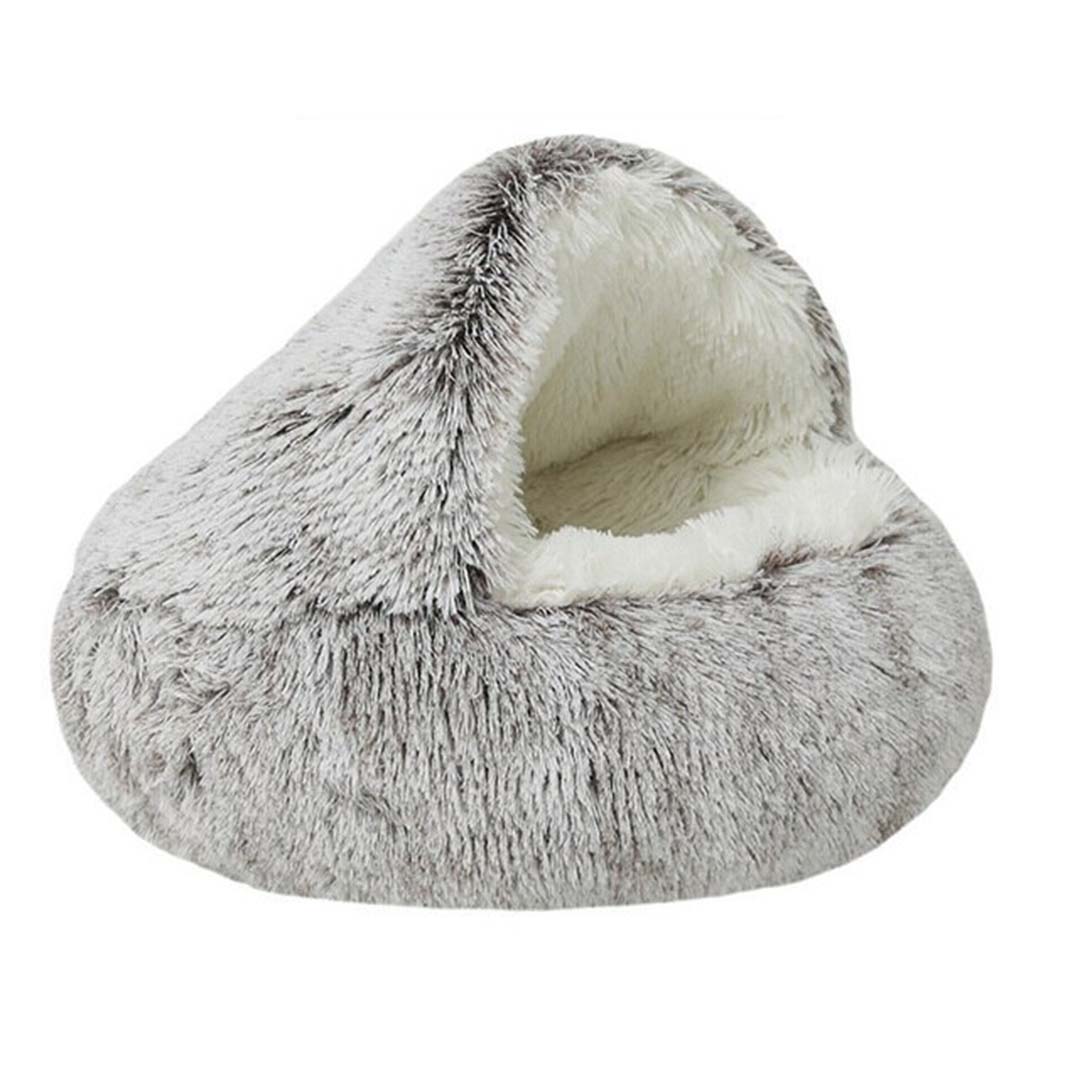Furry Cave Dog Bed
